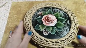 Вариант плетеной рамочки из бумажной лозы 1. Елена Соколовская