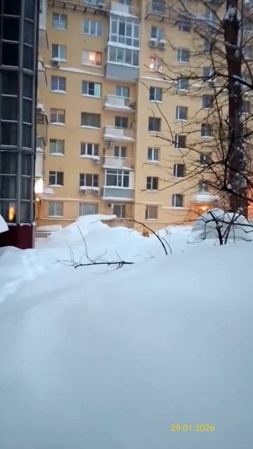 Снегопад, сугробы 29.01.2026