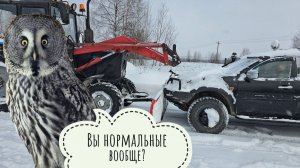 Пёс Кубик навещает сыча Лучика в совешне и  получает нужный подарок. Трактор двигает недвижимость