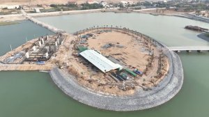 Great new update, see the development and changes to the building site in the middle of the lake