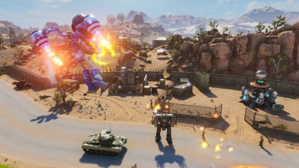 Защищаем радиовышки от толп военных в Destroy All Humans!