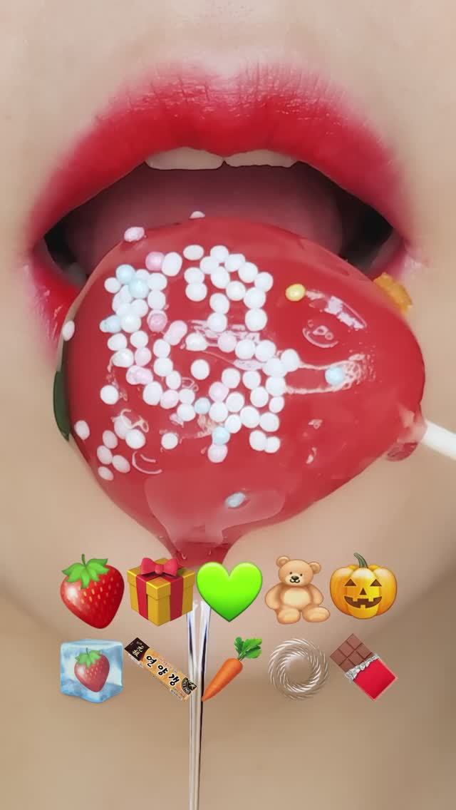 #ASMR звуки еды: ем сладости emoji