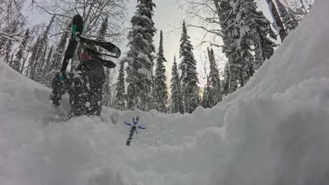Фрирайд. Шерегеш. Падение в ручей. смотреть онлайн