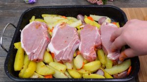 Стейки из свинины с картофелем по-деревенски! Такое мясо можно есть губами!