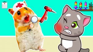 Мультики для детей, хомяк стал зубным врачом/видео про Хомяков/ мультики