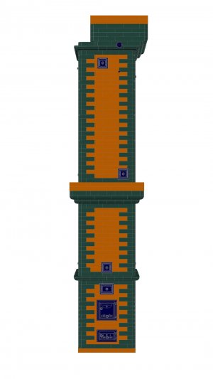 ПЕЧИ и КАМИНЫ 21-го века из кирпича.Печь-колонна 17/210.