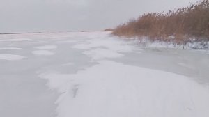 Зимний пейзаж с замерзшим водоемом VID_20260128_165841