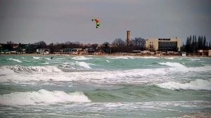 Евпатория 2026. Красивый январский шторм на Киевской, погибшие птицы как следствие недавних морозов.