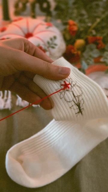 Вышивка на носочках