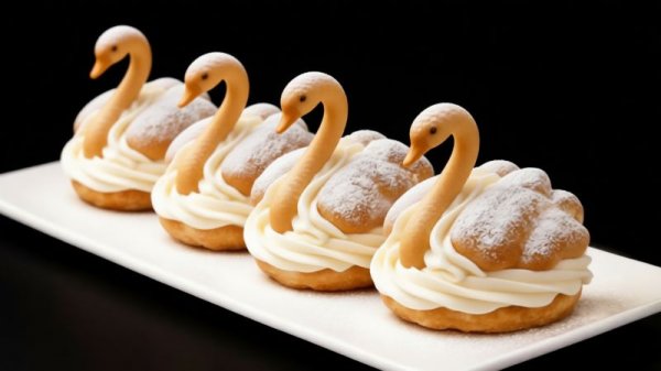🦢 Выглядит сложно, но это просто! Самый красивый и вкусный десерт - это лебедь.