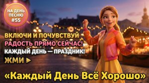 НА ДЕНЬ ПЕСНЮ #55 | Праздничная ПЕСНЯ-АФФИРМАЦИЯ на радость | "Каждый День Всё Хорошо"