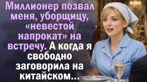 Миллионер позвал меня, уборщицу, «невестой напрокат» на встречу. А когда я свободно заговорила