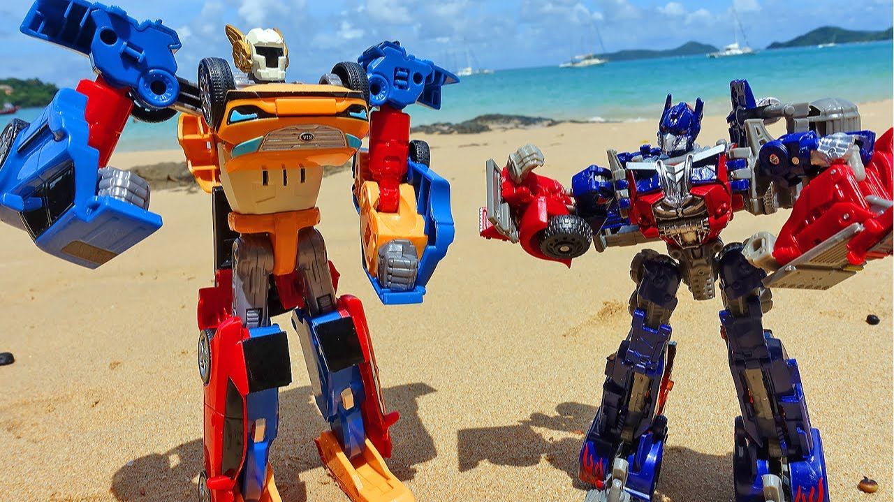 Трансформеры Битва РОБОТОВ! Тобот Тритан vs Трансформера Оптимуса Прайма Мультик для детей Игрушк смотреть онлайн