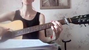 Мой гитарный кавер Merry-go-round by Yuuri на японском