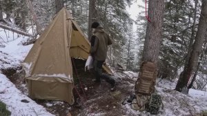 Кемпинг зимой в лесу. ASMR