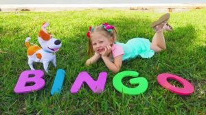 Настя и песенка для детей про собаку Бинго