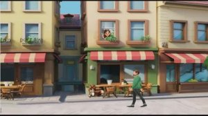 Гуляет пузан, а тут ещё кот какой то увязался )))