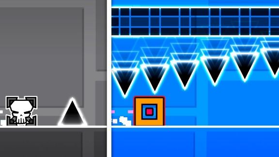 Я Затроллил Друга ЛОВУШКАМИ в БИТВЕ СТРОИТЕЛЕЙ Geometry Dash [get.gt]