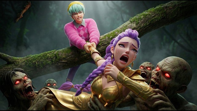 Малышка Саджа спасает Руми от свирепых зомби. Спасение в джунглях пошло не так. Охотники на демонов