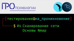 Pentest 4 Сканирование сети, основы Nmap