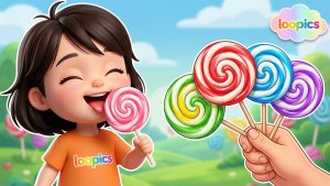 Детский мультфильм про цвета 🍭 | Учим цвета с леденцами | Песенки для детей от Loopics