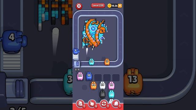 Прохождение 239 уровня Pixel Flow смотреть онлайн