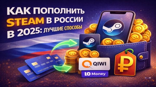 Как пополнить Steam в России в 2025: лучшие способы