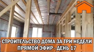 Строительство дома за 3 недели, прямой эфир. День 17-ый.