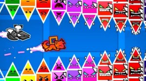 Гонка на ЛЕСТНИЦЕ СЛОЖНОСТЕЙ в Geometry Dash [get.gt]