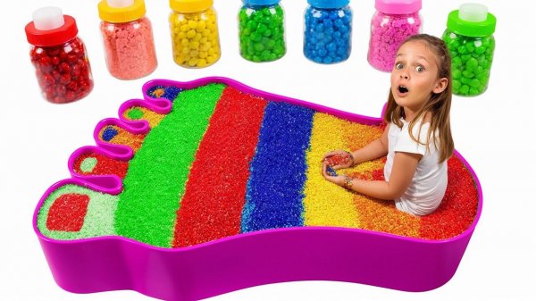 Яркая бутылка с цветным слаймом и весёлое шоу для детей