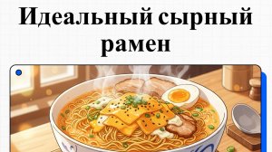 Как приготовить сырный рамен