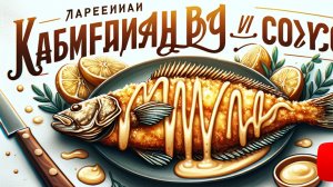 Жаренная камбала в соусе.