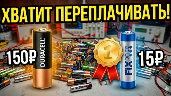Duracell или FixPrice АШАН? Переплачивать больше НЕ НУЖНО! (Битва 60 брендов)