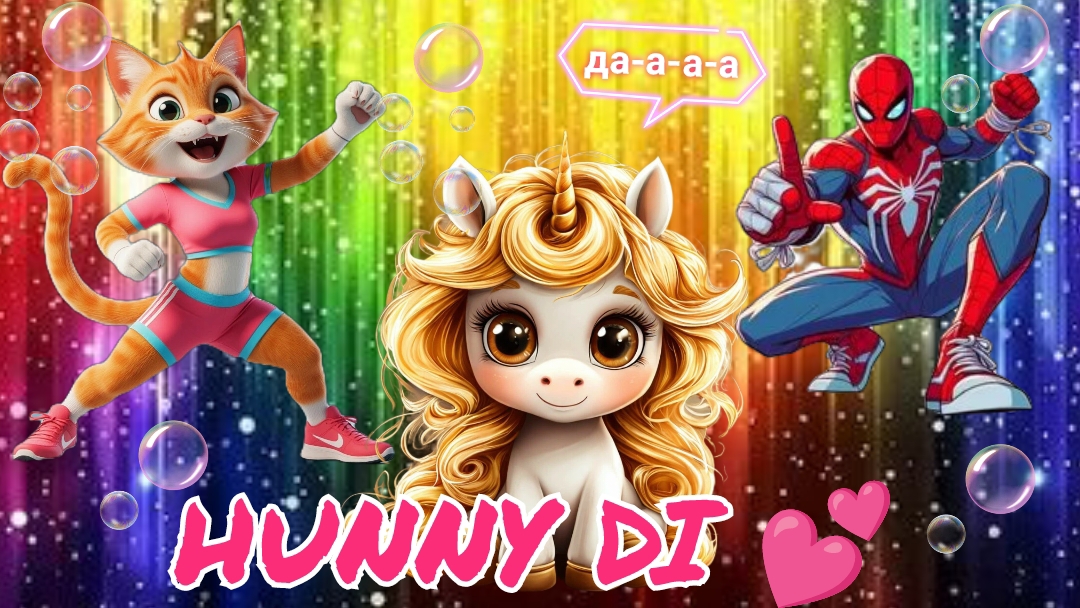 ✨Человек паук и Диана✨ Самая лучшая зарядка для детей. Канал для малышей Hunny Di 💕 смотреть онлайн