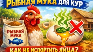 🐔 Рыбная мука для кур — как давать правильно и не испортить яйца 🥚❌🐟