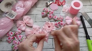 бантики на заколке с канекалонами