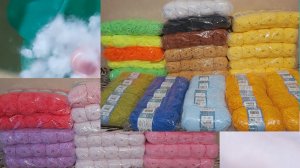 Разноцветное море пряжи и наполнитель - для полного счастья!)))