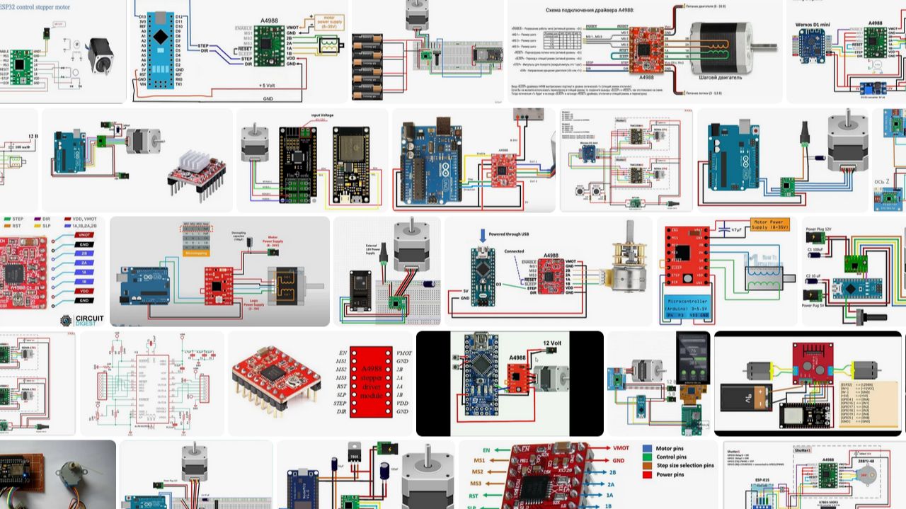 Управление шаговыми моторами через драйвер А4988 ESP32 смотреть онлайн
