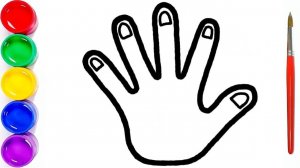 Мультик раскраска для детей и малышей. Как нарисовать рисунок рука