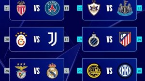 Жеребьёвка Лиги Чемпионов УЕФА 30.01.2026