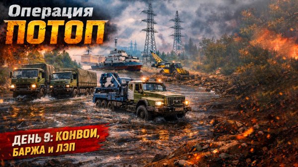 ГРЯЗЬ, КОНВОИ И СПАСЕНИЕ ГРУЗА 🔴 RoadCraft | ОПЕРАЦИЯ «ПОТОП» — ДЕНЬ 9