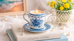 Подсвечник "Малютка", гжельский фарфор