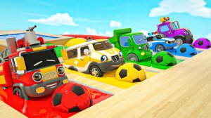 Смешные мультфильмы для детей про машинки. Забавные песенки для малышей. Веселые машинки для детей