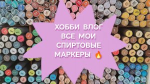 Хобби Влог:все мои спиртовые маркеры 🔥 😍 Моя коллекция и хранение.
