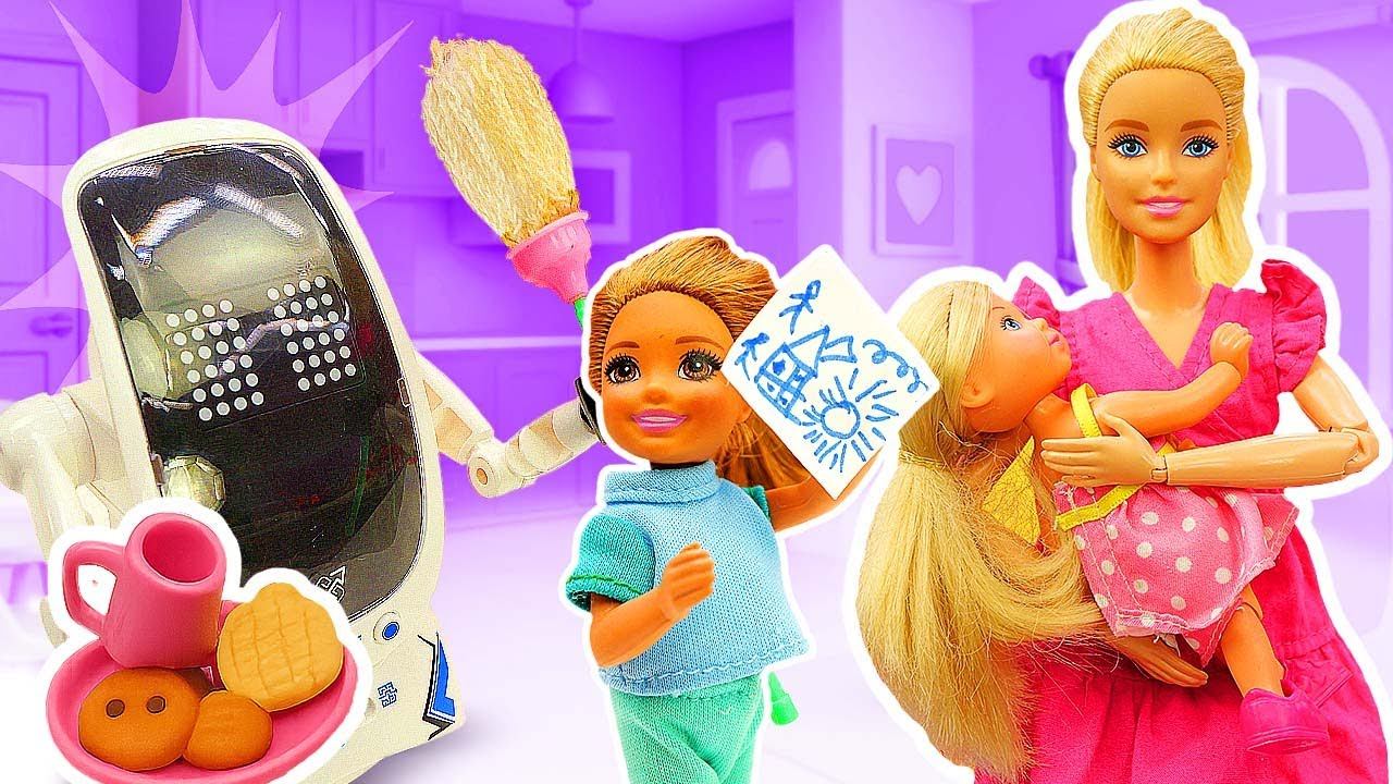 Робот-помощник для Барби! 🤖 | Сначала помогал, а потом стал страшным! Барби в шоке 😱