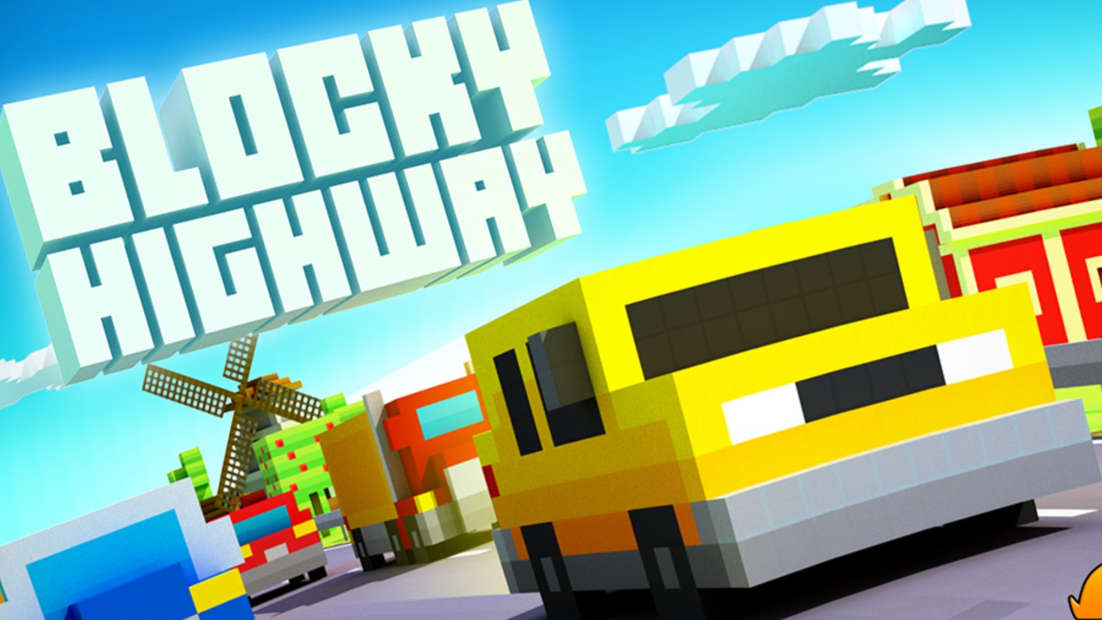 Сумасшедшое пиксель шоссе-BLOCKY HIGHWAY#1