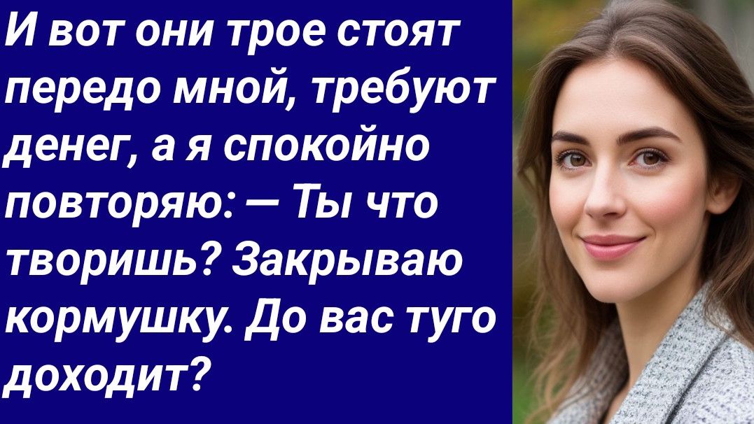 Истории со Смыслом/И вот они трое стоят передо мной, требуют денег/Истории из жизни/Аудиорассказ смотреть онлайн