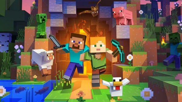 Играю в майнкрафт.