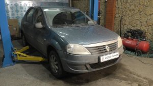 Замена подшипника задней правой ступицы на Renault Logan 1,6 Рено Логан 2012