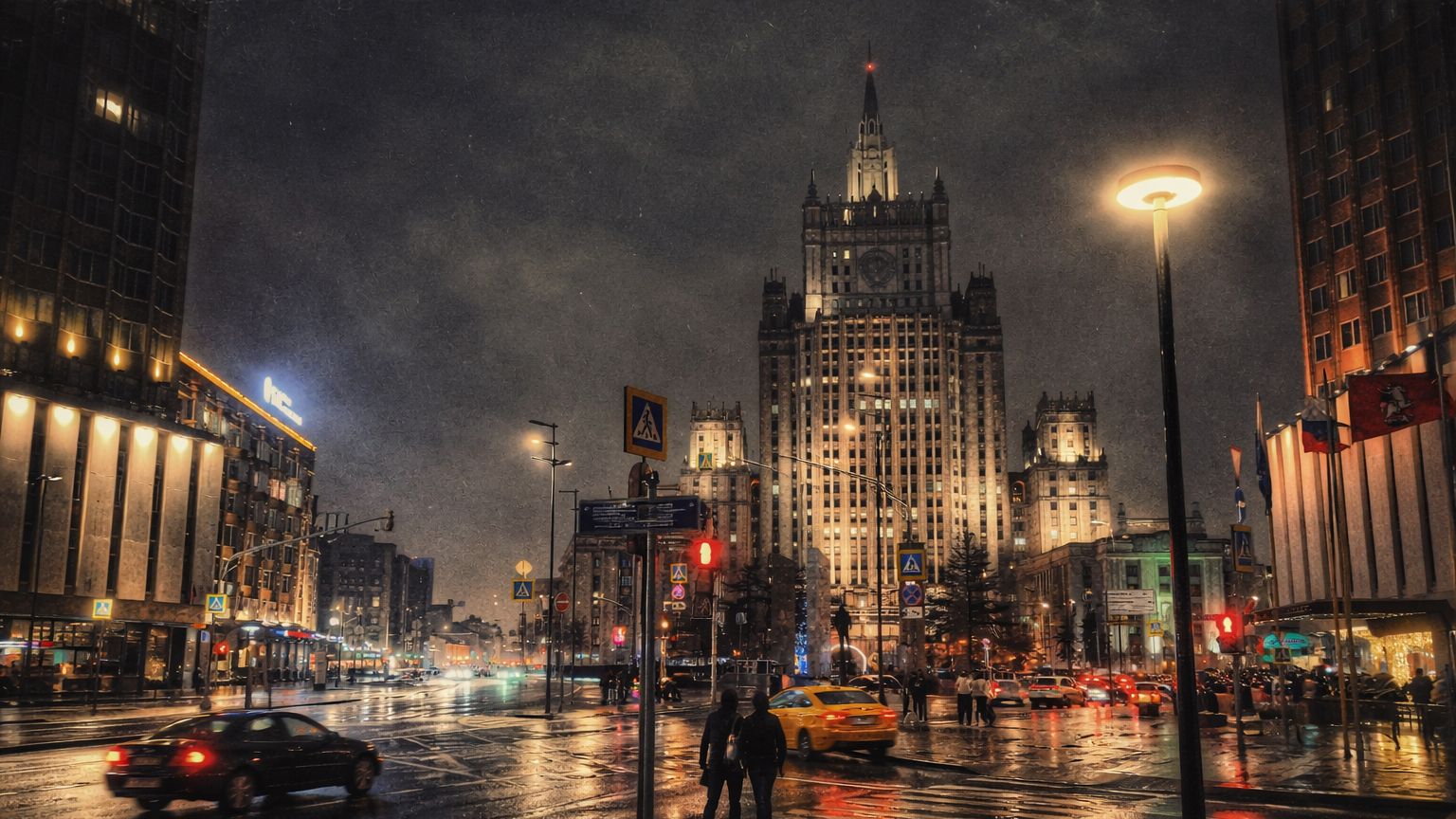 Дождливый зимний вечер в Москве (Январь 2025) смотреть онлайн